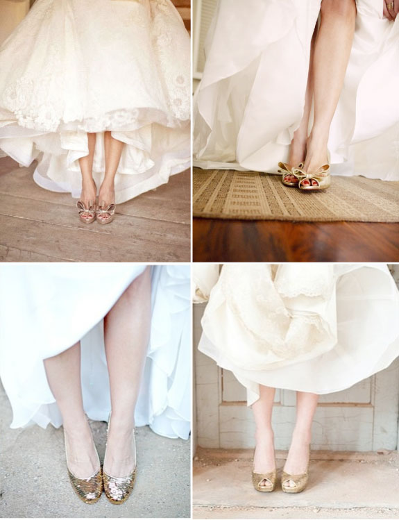 Pretty Wedding Zlote Buty 3