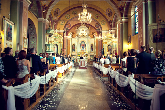 Zdjęcie Kościoła Podczas Ceremonii Ślubnej